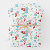 Ding één ding twee lieve dingen patroon inpakpapier vel (In situ)