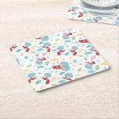 Ding één ding twee lieve dingen patroon kartonnen onderzetters (Schuin)