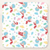 Ding één ding twee lieve dingen patroon kartonnen onderzetters (Voorkant)