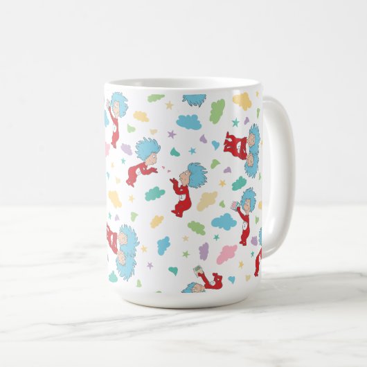 Ding één ding twee lieve dingen patroon koffiemok (Voorkant rechts)