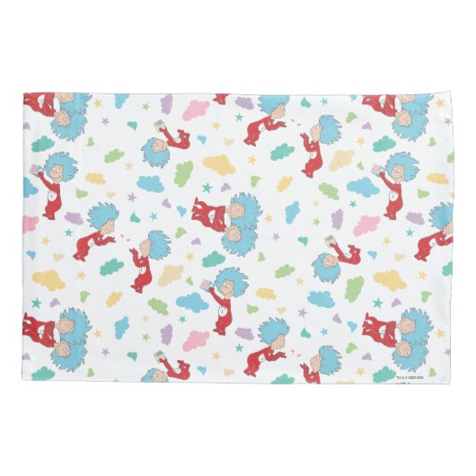 Ding één ding twee lieve dingen patroon kussensloop (Achterkant)