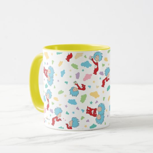 Ding één ding twee lieve dingen patroon mok (Voorkant links)