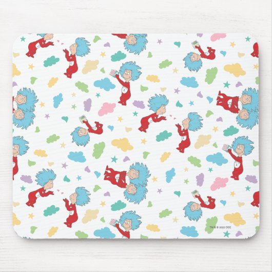 Ding één ding twee lieve dingen patroon muismat (Voorkant)
