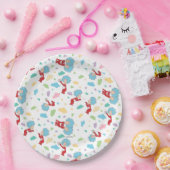 Ding één ding twee lieve dingen patroon papieren bordje (Feest)