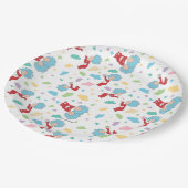 Ding één ding twee lieve dingen patroon papieren bordje (Gekanteld)