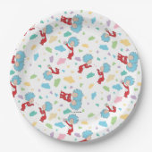 Ding één ding twee lieve dingen patroon papieren bordje (Voorkant)