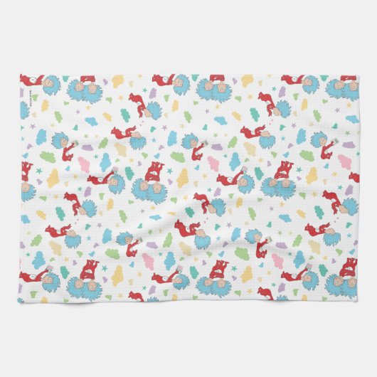 Ding één ding twee lieve dingen patroon theedoek (Horizontaal)