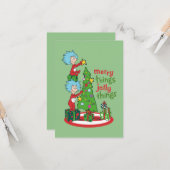 Ding Een Ding Twee Merry Dingen Jolly Dingen Kaart (Voorkant / Achterkant in situ)