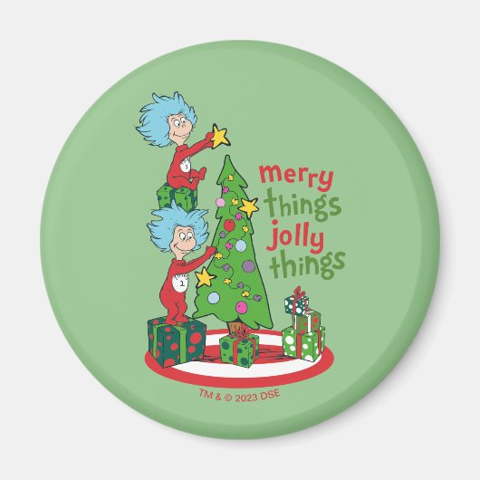 Ding Eén Ding Twee Merry Things Jolly Things Magneet (Voorkant)