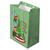 Ding Eén Ding Twee Merry Things Jolly Things Medium Cadeauzakje (Achterkant Gekanteld)