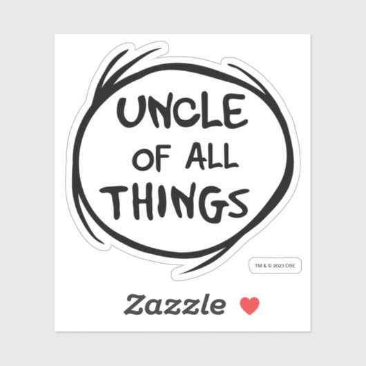 Ding één ding twee - oom van alle dingen sticker (Vel)