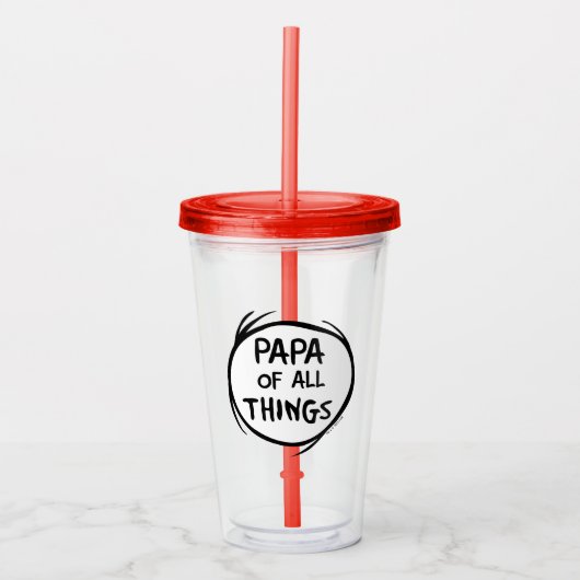 Ding één ding twee - Papa van alle dingen Acryl Drinkbeker (Voorkant)