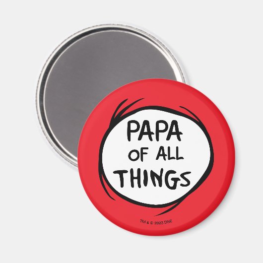 Ding één ding twee - Papa van alle dingen Magneet (Voorkant / Achterkant)