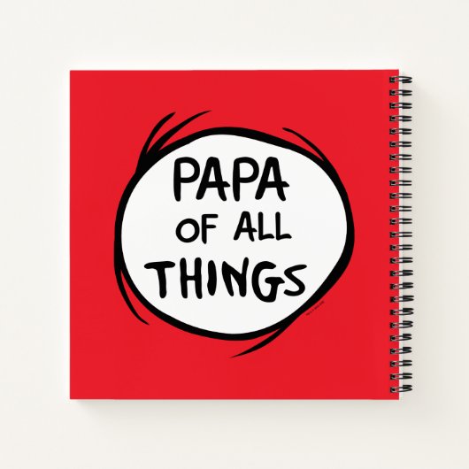 Ding één ding twee - Papa van alle dingen Notitieboek (Achterkant)