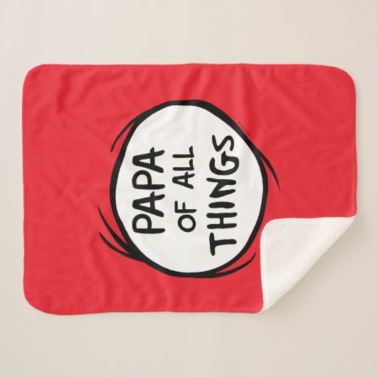 Ding één ding twee - Papa van alle dingen Sherpa Deken (Voorkant (horizontaal))