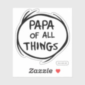 Ding één ding twee - Papa van alle dingen Sticker (Vel)