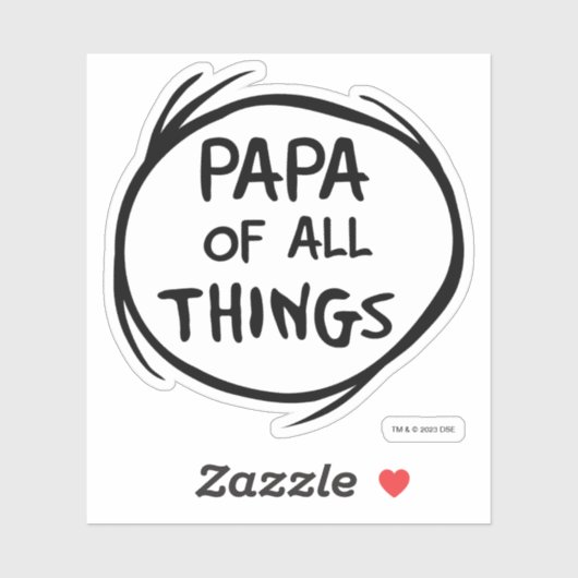 Ding één ding twee - Papa van alle dingen Sticker (Vel)