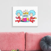 Ding één ding twee partij dingen canvas afdruk (Insitu (Woonkamer))