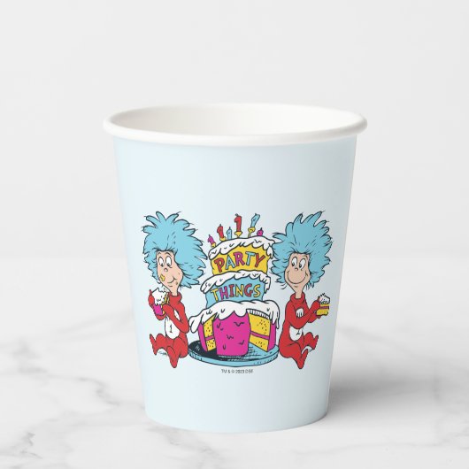 Ding één ding twee partij dingen papieren bekers (Achterkant)