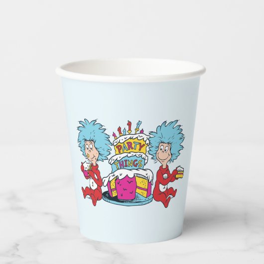 Ding één ding twee partij dingen papieren bekers (Voorkant)