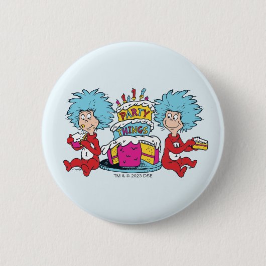 Ding één ding twee partij dingen ronde button 5,7 cm (Voorkant)