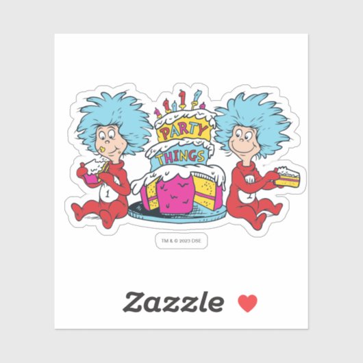 Ding één ding twee partij dingen sticker (Vel)