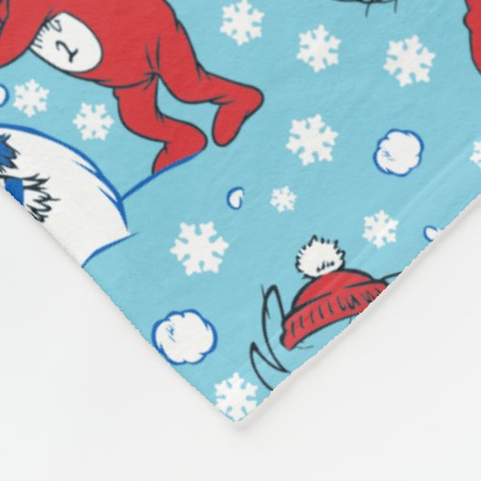 Ding één ding twee sneeuwman patroon fleece deken (Hoek)