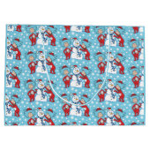 Ding één ding twee sneeuwman patroon groot cadeauzakje (Achterkant)