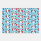 Ding één ding twee sneeuwman patroon inpakpapier vel (Voorkant)