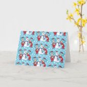 Ding Een Ding Twee Sneeuwman Patroon Kaart (Gele Bloem)