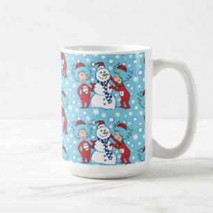 Ding één ding twee sneeuwman patroon koffiemok