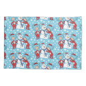 Ding één ding twee sneeuwman patroon kussensloop (Achterkant)