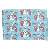 Ding één ding twee sneeuwman patroon kussensloop (Voorkant)