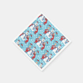 Ding één ding twee sneeuwman patroon servet (Hoek)