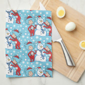 Ding één ding twee sneeuwman patroon theedoek (Quarter Fold)