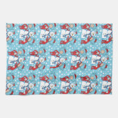 Ding één ding twee sneeuwman patroon theedoek (Horizontaal)
