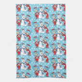 Ding één ding twee sneeuwman patroon theedoek (Verticaal)