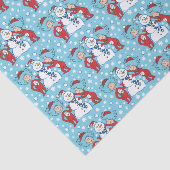 Ding één ding twee sneeuwman patroon tissuepapier (Detail)