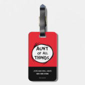 Ding één ding twee - Tante van alle dingen Bagagelabel (Achterkant verticaal)