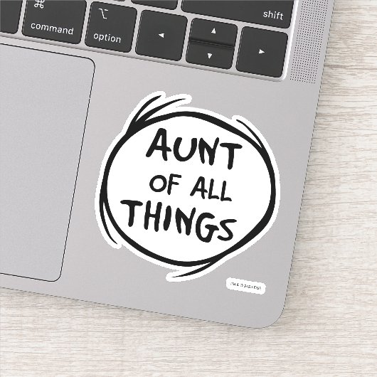 Ding één ding twee - Tante van alle dingen Sticker (Detail)