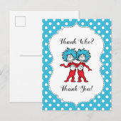 Ding Een Ding Twee | Tweeling Baby Shower Bedankt Briefkaart (Voorkant / Achterkant)