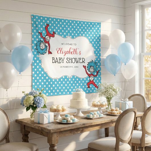 Ding Een Ding Twee | Tweeling Baby Shower Wandkleed