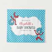 Ding Een Ding Twee | Tweeling Baby Shower Wandkleed (Voorkant (horizontaal))