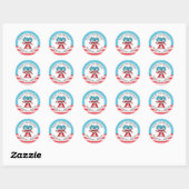 Ding Een Ding Twee | Tweeling Verjaardag Ronde Sticker (Vel)