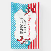 Ding Een Ding Twee | Tweeling Verjaardagsbanner Spandoek (Verticaal)