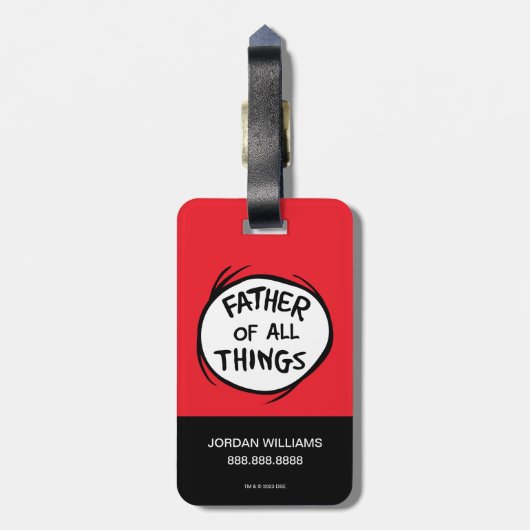 Ding één ding twee - Vader van alle dingen Bagagelabel (Achterkant verticaal)