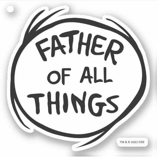 Ding één ding twee - Vader van alle dingen Sticker (Voorkant)
