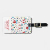 ding één ding twee viering patroon bagagelabel (Voorkant horizontaal)