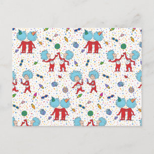 ding één ding twee viering patroon briefkaart