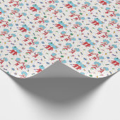 ding één ding twee viering patroon cadeaupapier (Hoek)